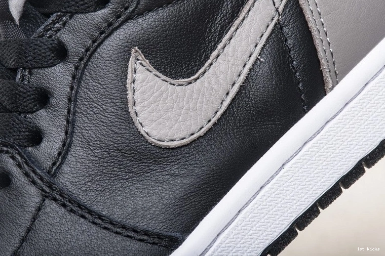 High OG Black Jordan Gray Retro Shadow 555088-013  1 Air 0324